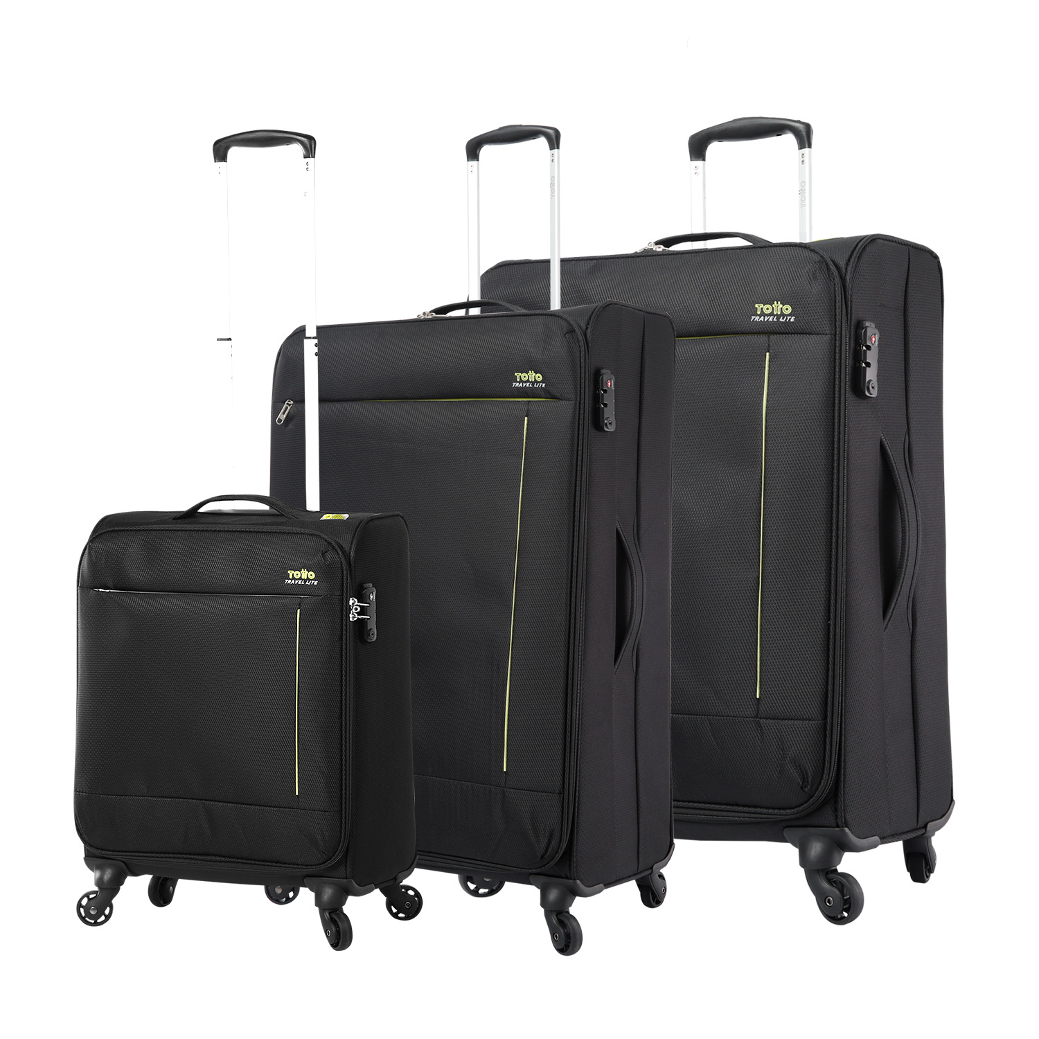 Juego de maletas trolley negras - Travel Lite
